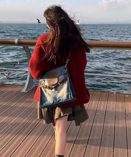 Flugge(フラッジー)の「ワイドスリーブリブニットカーディガン(カーディガン/ボレロ・レディース・レッド・FREE)」の3枚目の写真