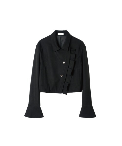 Knuth Marf(クヌースマーフ)の「Knuth Marf 2way cropped frill jacket(テーラードジャケット・レディース・ベージュ/ブラック・FREE)」の5枚目の写真