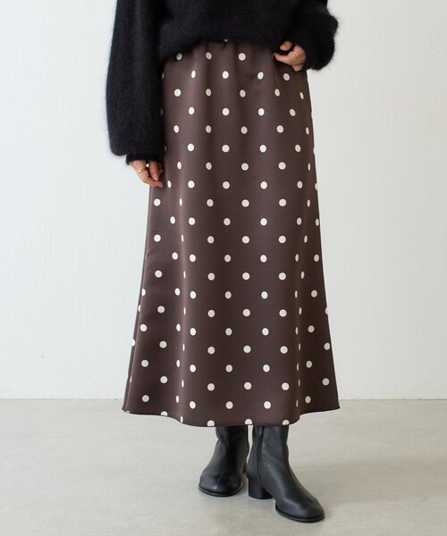 BEARDSLEY(ビアズリー)の「《10/14(水)12:00予約開始予定》ドットサテンマーメイドスカート(スカート・レディース・ブラウン・FREE)」の1枚目の写真