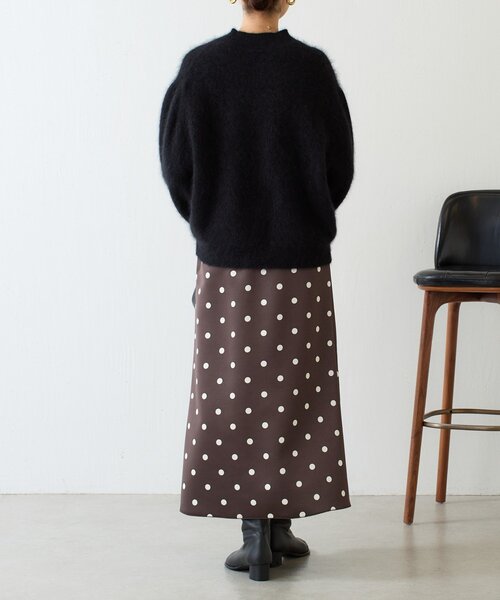 BEARDSLEY(ビアズリー)の「《10/14(水)12:00予約開始予定》ドットサテンマーメイドスカート(スカート・レディース・ブラウン・FREE)」の5枚目の写真