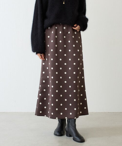 BEARDSLEY(ビアズリー)の「《10/14(水)12:00予約開始予定》ドットサテンマーメイドスカート(スカート・レディース・ブラウン・FREE)」の7枚目の写真