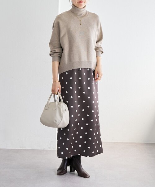 BEARDSLEY(ビアズリー)の「《10/14(水)12:00予約開始予定》ドットサテンマーメイドスカート(スカート・レディース・ブラウン・FREE)」の10枚目の写真