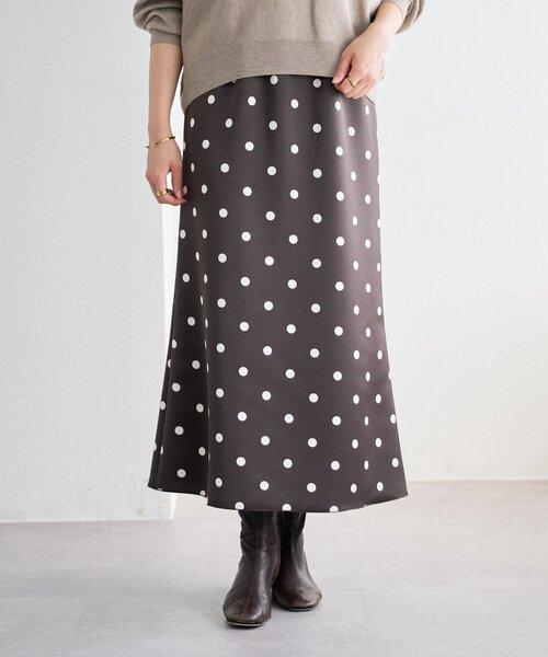 BEARDSLEY(ビアズリー)の「《10/14(水)12:00予約開始予定》ドットサテンマーメイドスカート(スカート・レディース・ブラウン・FREE)」の13枚目の写真