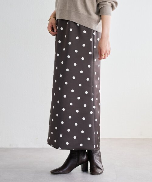BEARDSLEY(ビアズリー)の「《10/14(水)12:00予約開始予定》ドットサテンマーメイドスカート(スカート・レディース・ブラウン・FREE)」の14枚目の写真