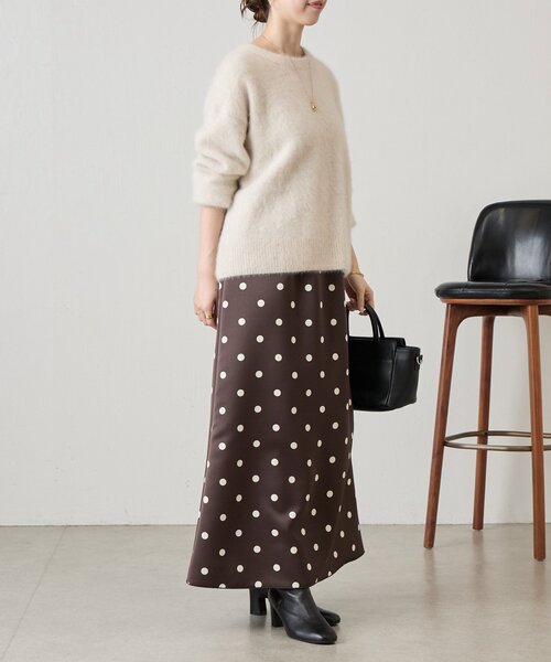 BEARDSLEY(ビアズリー)の「《10/14(水)12:00予約開始予定》ドットサテンマーメイドスカート(スカート・レディース・ブラウン・FREE)」の16枚目の写真