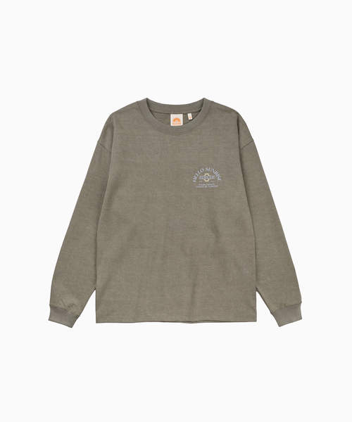 HELLO SUNRISE(ハローサンライズ)の「HAWAII アーチロゴ L/S Tシャツ_VTG ベージュ(Tシャツ/カットソー・レディース・ベージュ・SMALL/LARGE/MEDIUM)」の1枚目の写真