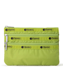 LeSportsac（レスポートサック）の「3ZIP COSMETIC シトラスライムグリーン（ポーチ）」