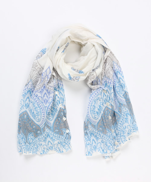 チャイハネ(チャイハネ)の「【チャイハネ】エスニック柄WAYストール / カーディガン(ストール/ショール・レディース・イエロー/ブルー/ブラック・FREE)」の9枚目の写真