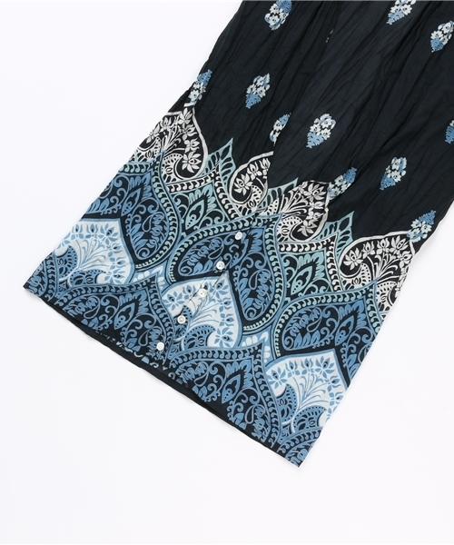 チャイハネ(チャイハネ)の「【チャイハネ】エスニック柄WAYストール / カーディガン(ストール/ショール・レディース・イエロー/ブルー/ブラック・FREE)」の6枚目の写真