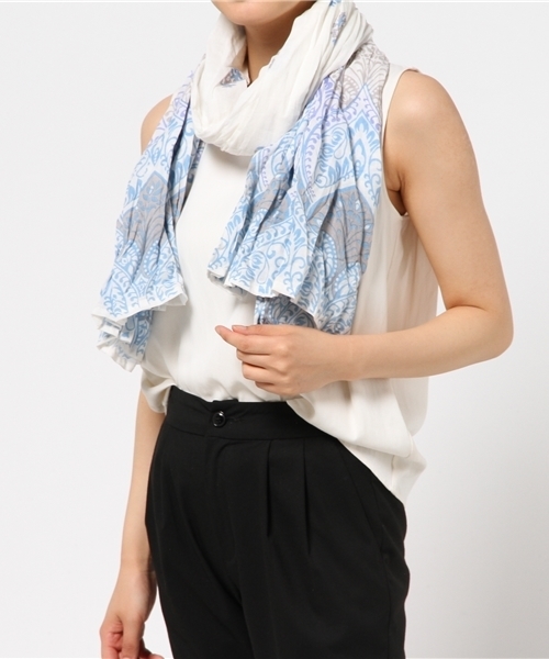 チャイハネ(チャイハネ)の「【チャイハネ】エスニック柄WAYストール / カーディガン(ストール/ショール・レディース・イエロー/ブルー/ブラック・FREE)」の10枚目の写真