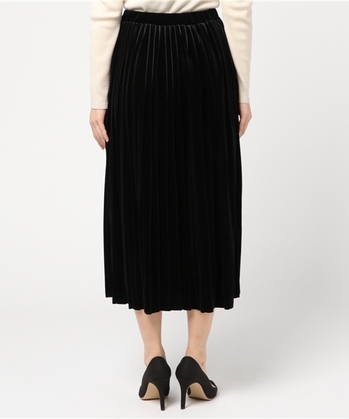 VENCEEXCHANGE（ヴァンスエクスチェンジ）の「ベロアプリーツスカート                   （スカート・レディース・グレー/ブラック/ベージュ・MEDIUM）」の6枚目の写真