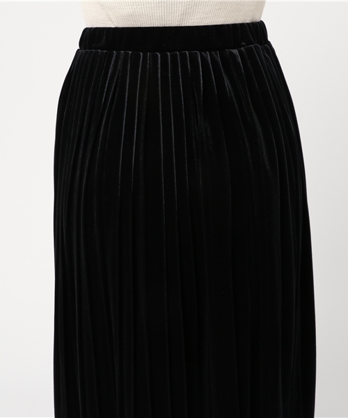 VENCEEXCHANGE（ヴァンスエクスチェンジ）の「ベロアプリーツスカート                   （スカート・レディース・グレー/ブラック/ベージュ・MEDIUM）」の8枚目の写真