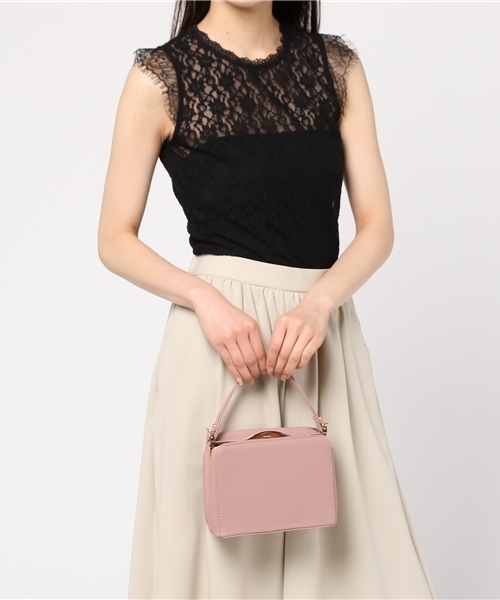 PLAIN CLOTHING（プレーンクロージング）の「ミニスクエアショルダーバッグ【PLAIN CLOTHING】（ショルダーバッグ・レディース・ベージュ/ピンク/ブラック/カーキ・FREE）」の13枚目の写真