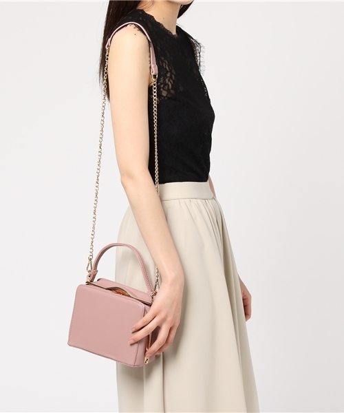 PLAIN CLOTHING（プレーンクロージング）の「ミニスクエアショルダーバッグ【PLAIN CLOTHING】（ショルダーバッグ・レディース・ベージュ/ピンク/ブラック/カーキ・FREE）」の14枚目の写真