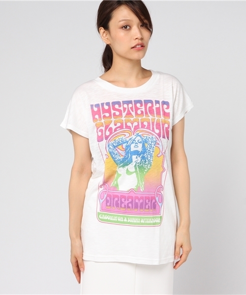 HYSTERIC GLAMOUR(ヒステリックグラマー)の「DREAMER プリント ビッグTシャツ(Tシャツ/カットソー・レディース・ホワイト・FREE)」の10枚目の写真