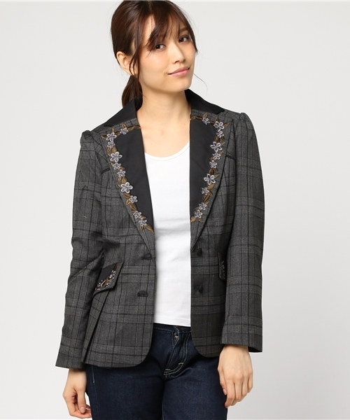 アクシーズファム シアーマトン袖ショートJK ジャケット Axes Femme シアートラックジャケット | axes femme online shop