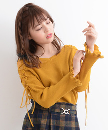 MAJESTIC LEGON | 【WEB限定価格】レース編み上げニットプルオーバー(ニット/セーター)