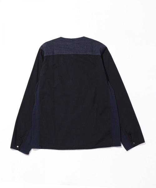 Folk(フォーク)の「<Folk> COMBINATION POP STUD SHIRT/シャツ ◆(シャツ/ブラウス・メンズ・オリーブ/ネイビー・2/3)」の3枚目の写真
