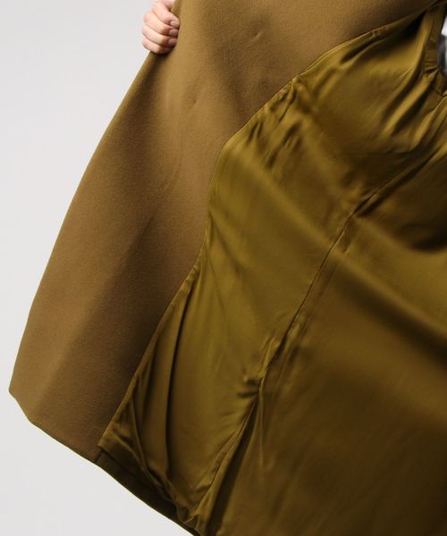 H BEAUTY&YOUTH UNITED ARROWS(エイチビューティーアンドユースユナイテッドアローズ)の「<H>WOOL CASHMERE REVER PILE LONG COAT/コート ◆(チェスターコート・メンズ・オリーブ・X-SMALL/MEDIUM/SMALL)」の4枚目の写真