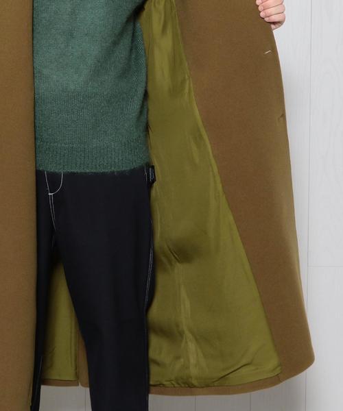 H BEAUTY&YOUTH UNITED ARROWS(エイチビューティーアンドユースユナイテッドアローズ)の「<H>WOOL CASHMERE REVER PILE LONG COAT/コート ◆(チェスターコート・メンズ・オリーブ・X-SMALL/MEDIUM/SMALL)」の10枚目の写真