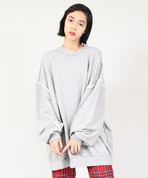 PUNYUS | バックロゴ切り替えスウェット(スウェット)