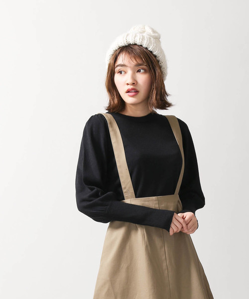 WEGO（ウィゴー）の「DISPARK/サス付きロングスカート（スカート・レディース・ベージュ/ブラック・FREE）」の6枚目の写真