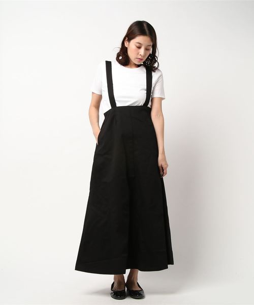 WEGO（ウィゴー）の「DISPARK/サス付きロングスカート（スカート・レディース・ベージュ/ブラック・FREE）」の5枚目の写真