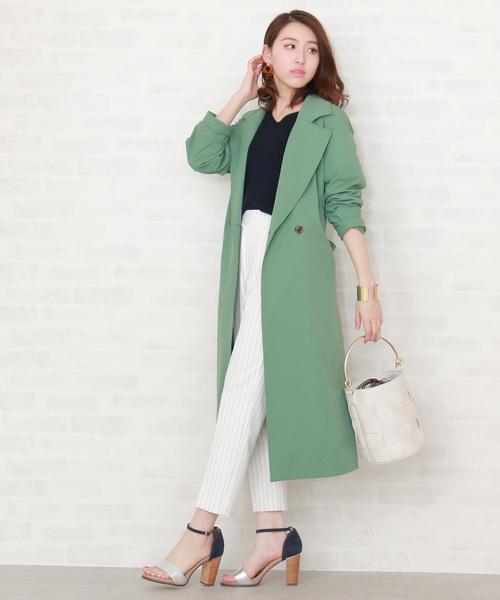 N.（N. Natural Beauty Basic）（エヌエヌナチュラルビューティーベーシック）の「ハイゲージアゼＶネックニット（ニット/セーター・レディース・ホワイト/イエロー/ピンク/ブルー/ネイビー・MEDIUM）」の10枚目の写真