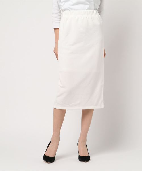 VENCEEXCHANGE(ヴァンスエクスチェンジ)の「裏毛タイトスカート (スカート・レディース・オフホワイト/ピンク/ブラック/グレー・M)」の7枚目の写真