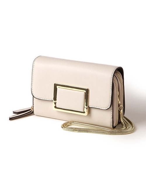 Andemiu（アンデミュウ）の「スクエアオサイフショルダーバッグ797356（ショルダーバッグ・レディース・ネイビー/オフホワイト/レッド・FREE）」の2枚目の写真