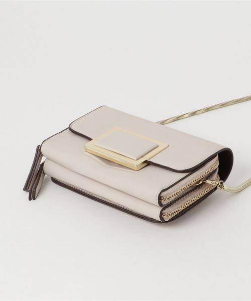 Andemiu（アンデミュウ）の「スクエアオサイフショルダーバッグ797356（ショルダーバッグ・レディース・ネイビー/オフホワイト/レッド・FREE）」の5枚目の写真