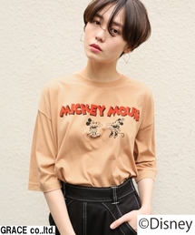 LOWRYS FARM | ＭＩＣＫＥＹ＊プリント６Ｓ　804060(Tシャツ/カットソー)