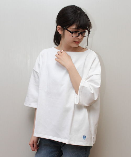 ORCIVAL（オーシバル）の「ORCIVAL/  オーシバル 　ドロップショルダーバスクシャツ #B429（Tシャツ/カットソー・レディース・ブラック/ネイビー/ナチュラル/グレー/ホワイト/ライトグレー/ベージュ/チャコールグレー・1）」の3枚目の写真