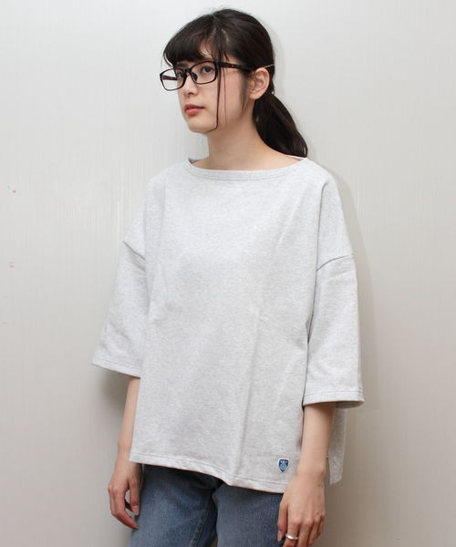 ORCIVAL（オーシバル）の「ORCIVAL/  オーシバル 　ドロップショルダーバスクシャツ #B429（Tシャツ/カットソー・レディース・ブラック/ネイビー/ナチュラル/グレー/ホワイト/ライトグレー/ベージュ/チャコールグレー・1）」の6枚目の写真