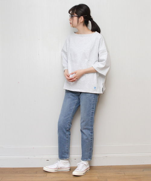 ORCIVAL（オーシバル）の「ORCIVAL/  オーシバル 　ドロップショルダーバスクシャツ #B429（Tシャツ/カットソー・レディース・ブラック/ネイビー/ナチュラル/グレー/ホワイト/ライトグレー/ベージュ/チャコールグレー・1）」の20枚目の写真