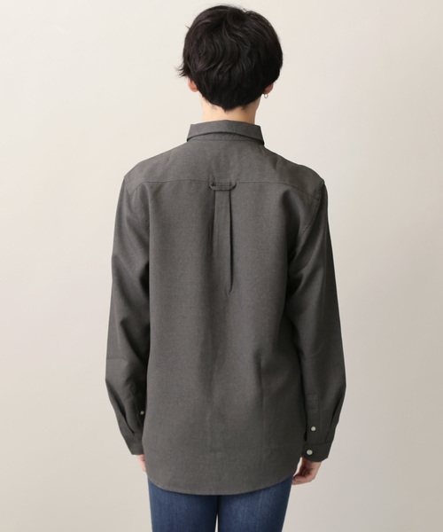 MONO-MART（モノマート）の「ポリトロリラックスレギュラーカラーL/Sシャツ（シャツ/ブラウス・メンズ・チャコールグレー/ブラック/ネイビー/ダークパープル/ライトベージュ/ダークベージュ/テラコッタ・M/L/XL）」の14枚目の写真