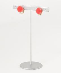【irodori】小さな八角と小さな淡水パールのearring(赤)