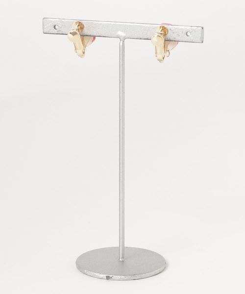 tone(トーン)の「【irodori】小さな八角と小さな淡水パールのearring(赤)(イヤリング・レディース・レッド・FREE)」の2枚目の写真