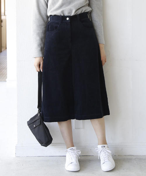 coen（コーエン）の「コーデュロイミディワイドパンツ（その他パンツ・レディース・ネイビー/ナチュラル・SMALL/MEDIUM/LARGE）」の6枚目の写真