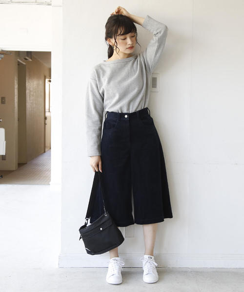 coen（コーエン）の「コーデュロイミディワイドパンツ（その他パンツ・レディース・ネイビー/ナチュラル・SMALL/MEDIUM/LARGE）」の3枚目の写真