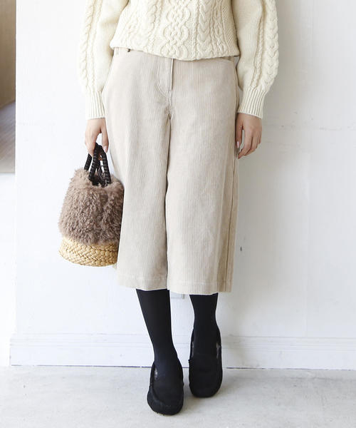 coen（コーエン）の「コーデュロイミディワイドパンツ（その他パンツ・レディース・ネイビー/ナチュラル・SMALL/MEDIUM/LARGE）」の20枚目の写真