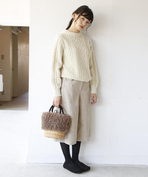 coen（コーエン）の「コーデュロイミディワイドパンツ（その他パンツ・レディース・ネイビー/ナチュラル・SMALL/MEDIUM/LARGE）」の18枚目の写真