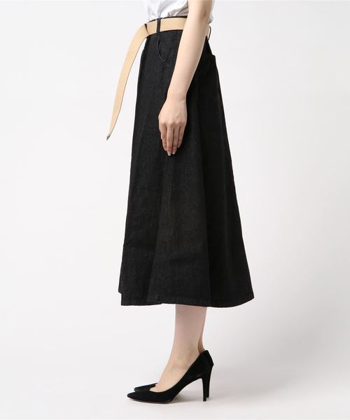 archives（アルシーヴ）の「前釦サーキュラーデニムスカート（デニムスカート・レディース・ブラック/ネイビー/ロイヤルブルー・MEDIUM）」の4枚目の写真