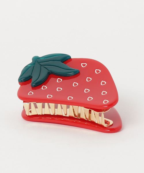 Fun & Daily（ファンアンドデイリー）の「F&D : ストロベリーバンスクリップ（バレッタ/ヘアクリップ・レディース・レッド・FREE）」の3枚目の写真