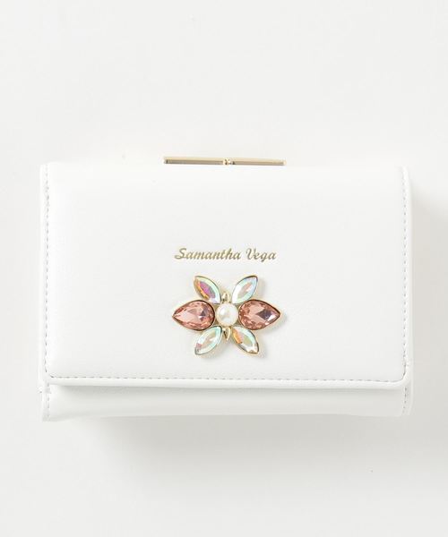 Samanthavega サマンサベガ の ビジュー付折財布 財布 Wear Samanthavega サマンサベガ の ビジュー付折財布 財布 Wear