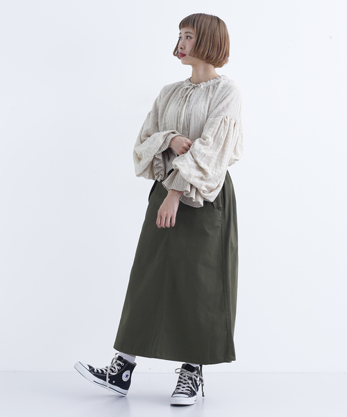 MERLOT（メルロー）の「シャドーチェックシャーリングブラウス2937（シャツ/ブラウス・レディース・ブラック/ベージュ/グリーン/キャメル・FREE）」の12枚目の写真