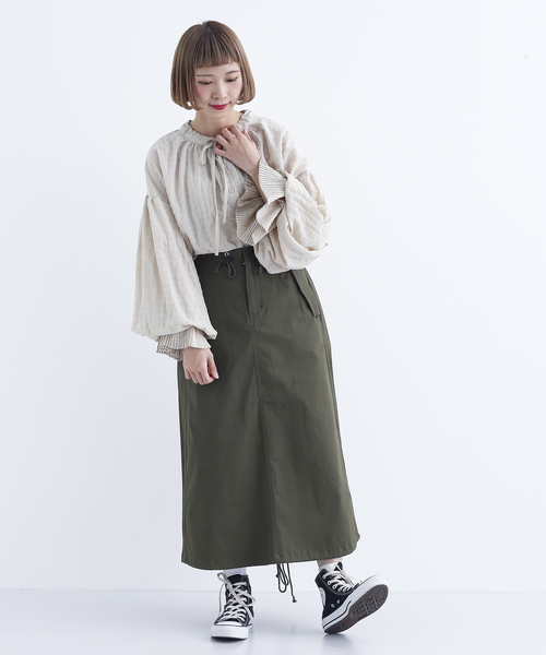 MERLOT（メルロー）の「シャドーチェックシャーリングブラウス2937（シャツ/ブラウス・レディース・ブラック/ベージュ/グリーン/キャメル・FREE）」の13枚目の写真