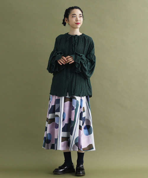 MERLOT（メルロー）の「シャドーチェックシャーリングブラウス2937（シャツ/ブラウス・レディース・ブラック/ベージュ/グリーン/キャメル・FREE）」の18枚目の写真