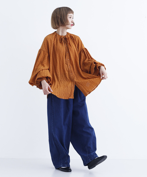 MERLOT（メルロー）の「シャドーチェックシャーリングブラウス2937（シャツ/ブラウス・レディース・ブラック/ベージュ/グリーン/キャメル・FREE）」の22枚目の写真