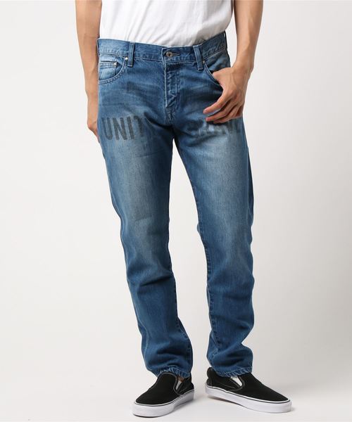 VENCEEXCHANGE（ヴァンスエクスチェンジ）の「CR プリントデニムパンツ（デニムパンツ・メンズ・ダークブルー・M/L）」の4枚目の写真